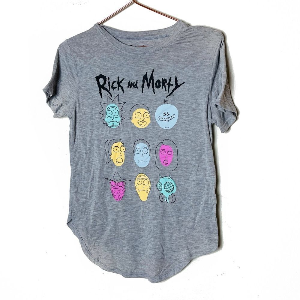 NWOT Rick & Morty Grey Graphic Tank Small